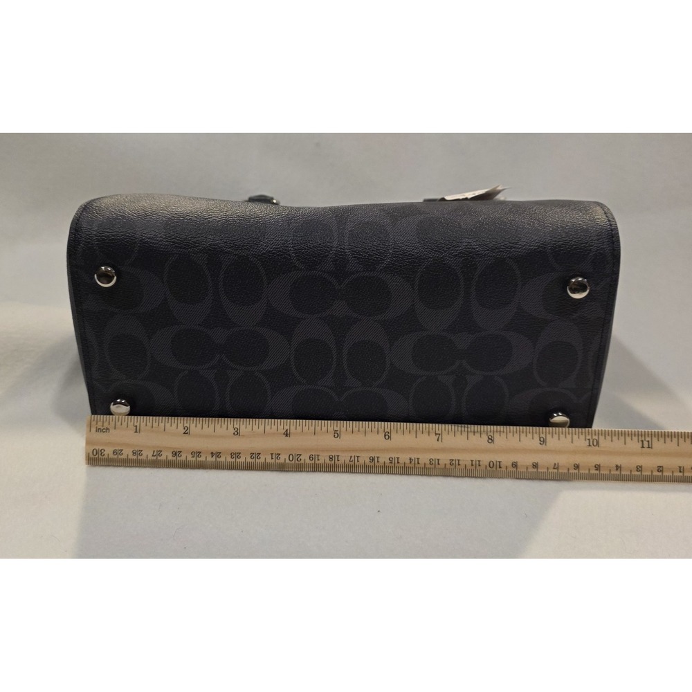 Coach Logo 93987 SV Denim Midnight SVM2Q Women's 2 Handle Purse w Shoulder Strap - Picture 10 of 11